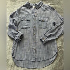 Becool Button Down Striped Long Sleeve